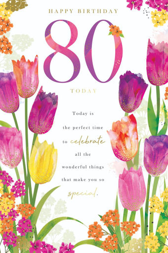 Picture of HAPPY 80TH BIRTHDAY CARD